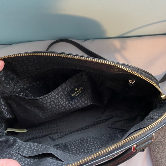 Kate Spade Black Leather Top Handle Purse - Picture 4 of 4